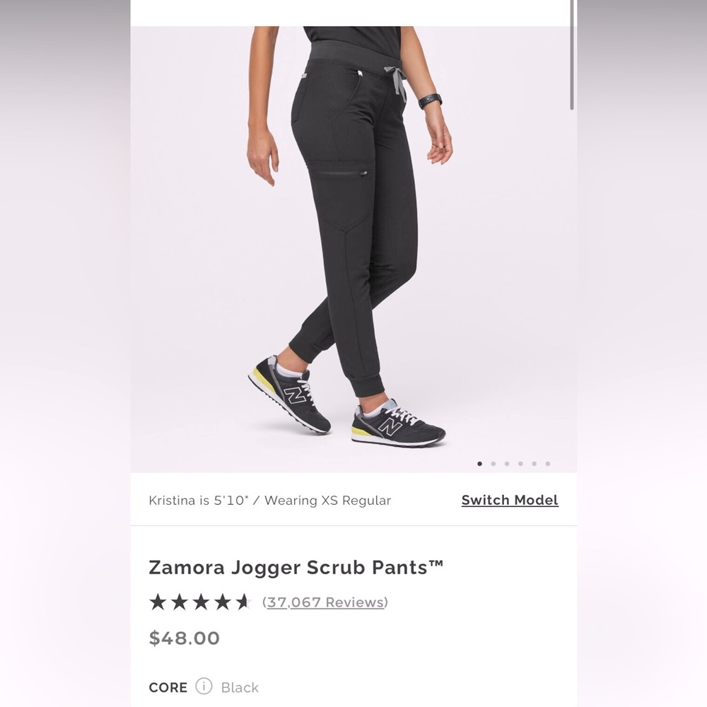 Figs Zamora jogger scrub pants-black